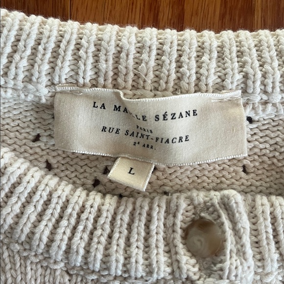 Sezane Jack Cardigan Ecru - Size L - Picture 6 of 11